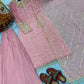 Blush Pink Heavy Faux Georgette Palazzo Set with Sequins & Rivet Moti Work