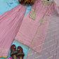Blush Pink Heavy Faux Georgette Palazzo Set with Sequins & Rivet Moti Work