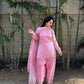 Blush Pink Satin Silk Kurta Salwar Set for Festive and Wedding Wear