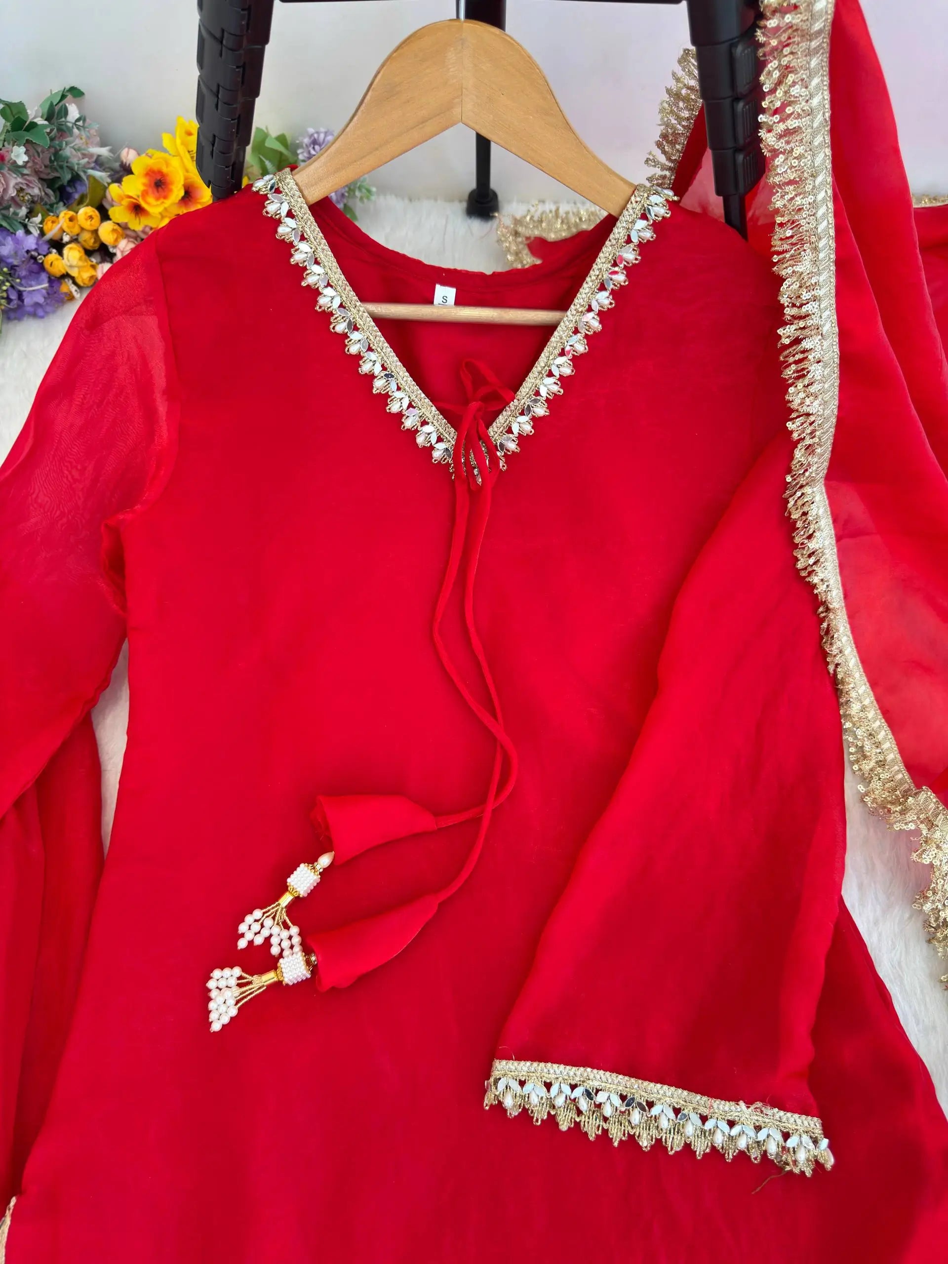 Blush Pink Satin Silk Kurta Salwar Set for Festive and Wedding Wear
