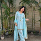 Blush Pink Satin Silk Kurta Salwar Set for Festive and Wedding Wear