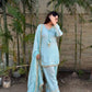 Blush Pink Satin Silk Kurta Salwar Set for Festive and Wedding Wear