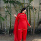 Blush Pink Satin Silk Kurta Salwar Set for Festive and Wedding Wear