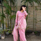 Blush Pink Satin Silk Kurta Salwar Set for Festive and Wedding Wear