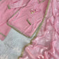 Blush Pink Satin Silk Kurta Salwar Set for Festive and Wedding Wear