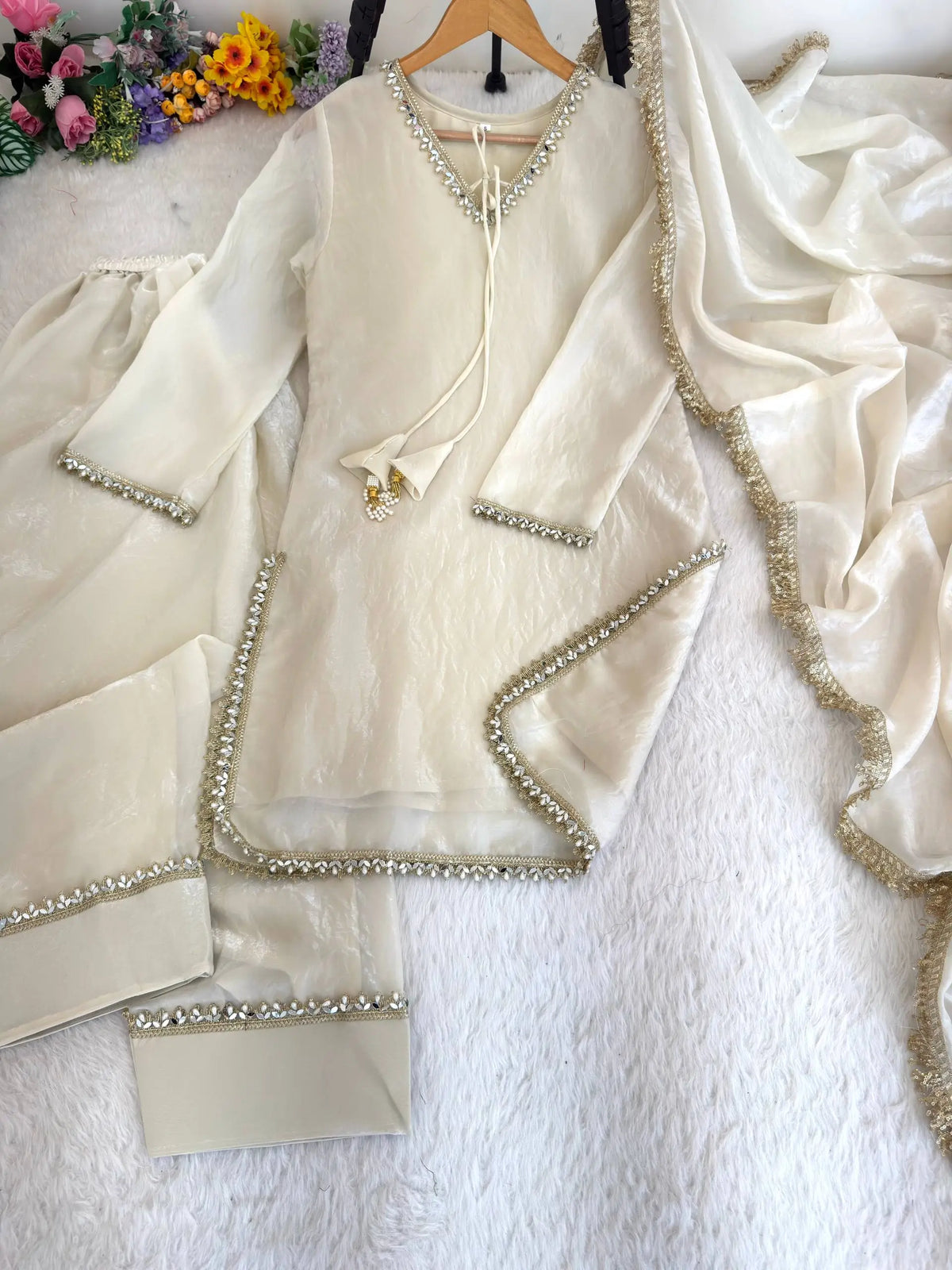 Blush Pink Satin Silk Kurta Salwar Set for Festive and Wedding Wear