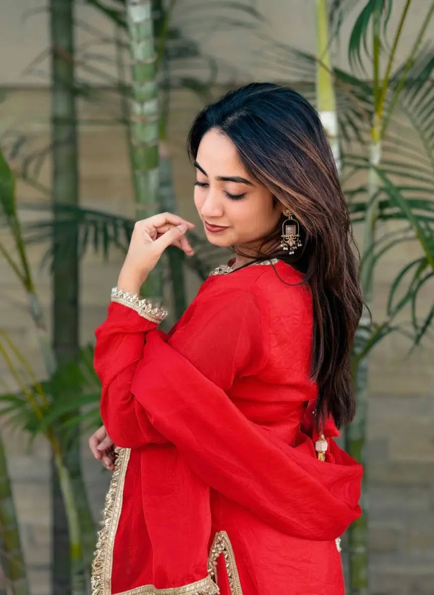 Blush Pink Satin Silk Kurta Salwar Set for Festive and Wedding Wear