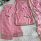 Blush Pink Satin Silk Kurta Salwar Set for Festive and Wedding Wear