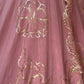 Blush Pink Zari Floral Embroidery Lehenga