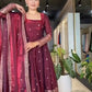 Blush Sequin Anarkali Gown Set