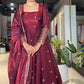 Blush Sequin Anarkali Gown Set
