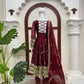 Blush Sequin Anarkali Gown Set