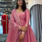 Blush Sequin Anarkali Gown Set