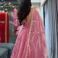 Blush Sequin Anarkali Gown Set