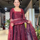 Blush Sequin Anarkali Gown Set