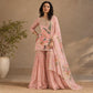 Embroidered Organza Sharara Set with Dupatta