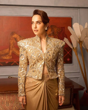 Bollywood inspired Designer Mirror Work Dhoti Set for Festive and Wedding Wear