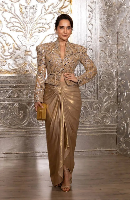 Bollywood inspired Designer Mirror Work Dhoti Set for Festive and Wedding Wear