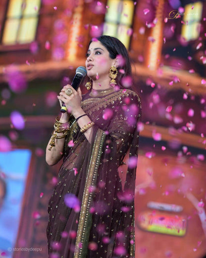 Bollywood inspired Twil shimmer silk saree with blouse