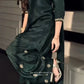 Bottle Green Heavy Natural Crepe Suit Set with Thread Sequence and Pearl Work Farshi Palazzo