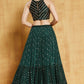 Bottle Green Sequin Lehenga