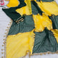 Box Pattern Georgette Saree with Mirror Work and Gotta Lace