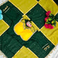 Box Pattern Georgette Saree with Mirror Work and Gotta Lace