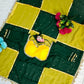 Box Pattern Georgette Saree with Mirror Work and Gotta Lace