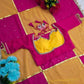 Box Pattern Georgette Saree with Mirror Work and Gotta Lace
