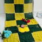 Box Pattern Georgette Saree with Mirror Work and Gotta Lace