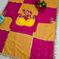 Box Pattern Georgette Saree with Mirror Work and Gotta Lace