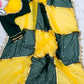 Box Pattern Georgette Saree with Mirror Work and Gotta Lace