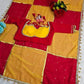 Box Pattern Georgette Saree with Mirror Work and Gotta Lace