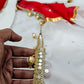 Box Pattern Georgette Saree with Mirror Work and Gotta Lace
