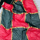 Box Pattern Georgette Saree with Mirror Work and Gotta Lace
