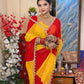 Box Pattern Georgette Saree with Mirror Work and Gotta Lace
