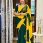 Box Pattern Georgette Saree with Mirror Work and Gotta Lace
