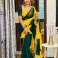 Box Pattern Georgette Saree with Mirror Work and Gotta Lace