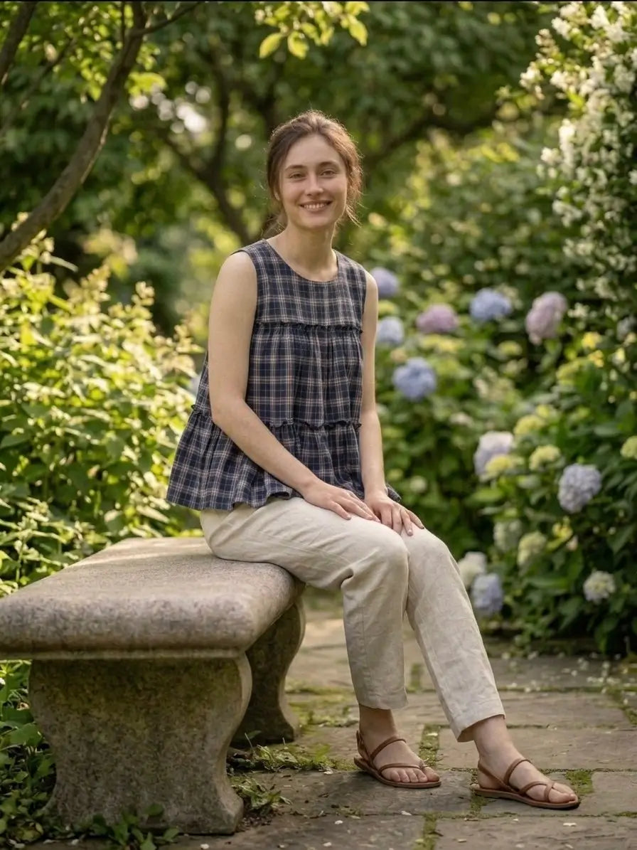 Breezy Checks Linen Co-ord Set for Summer Casual Wear