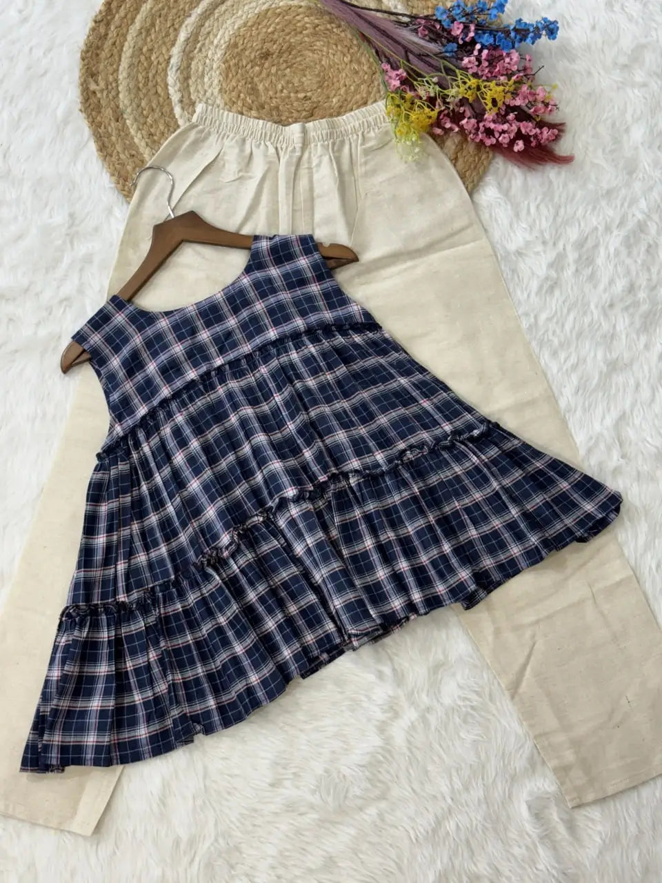 Breezy Checks Linen Co-ord Set for Summer Casual Wear