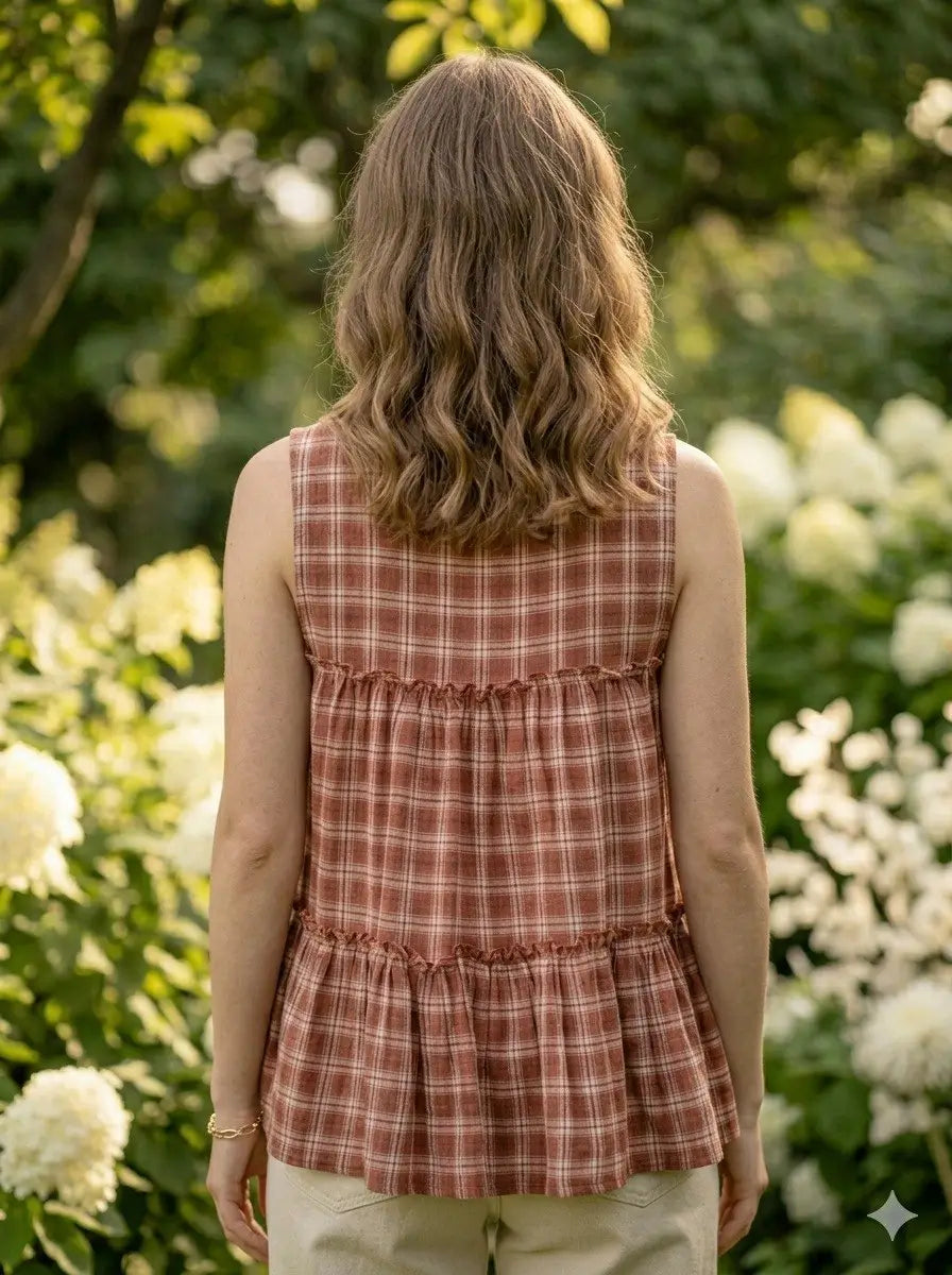 Breezy Checks Linen Co-ord Set for Summer Casual Wear