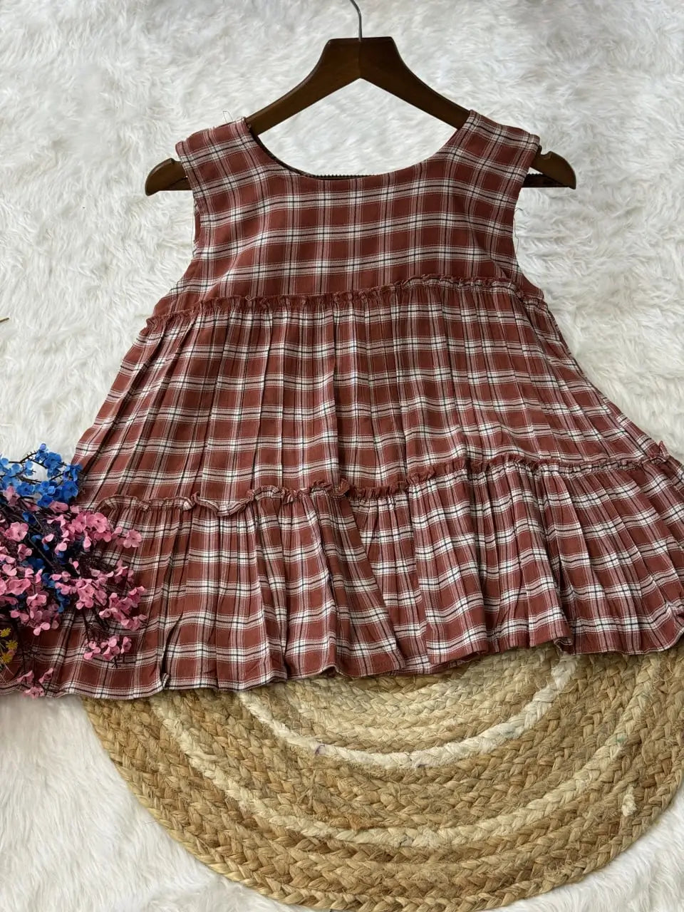 Breezy Checks Linen Co-ord Set for Summer Casual Wear