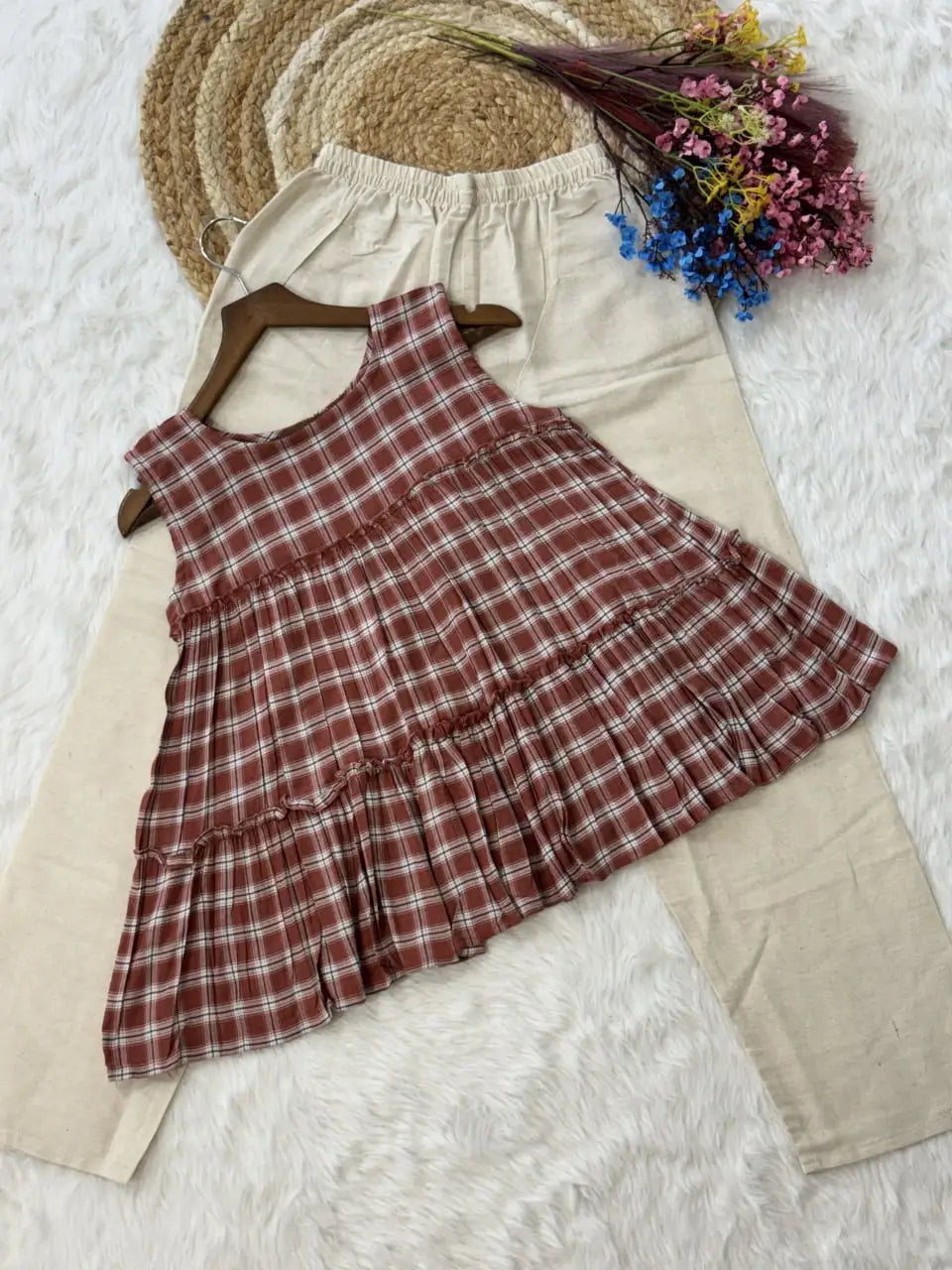 Breezy Checks Linen Co-ord Set for Summer Casual Wear