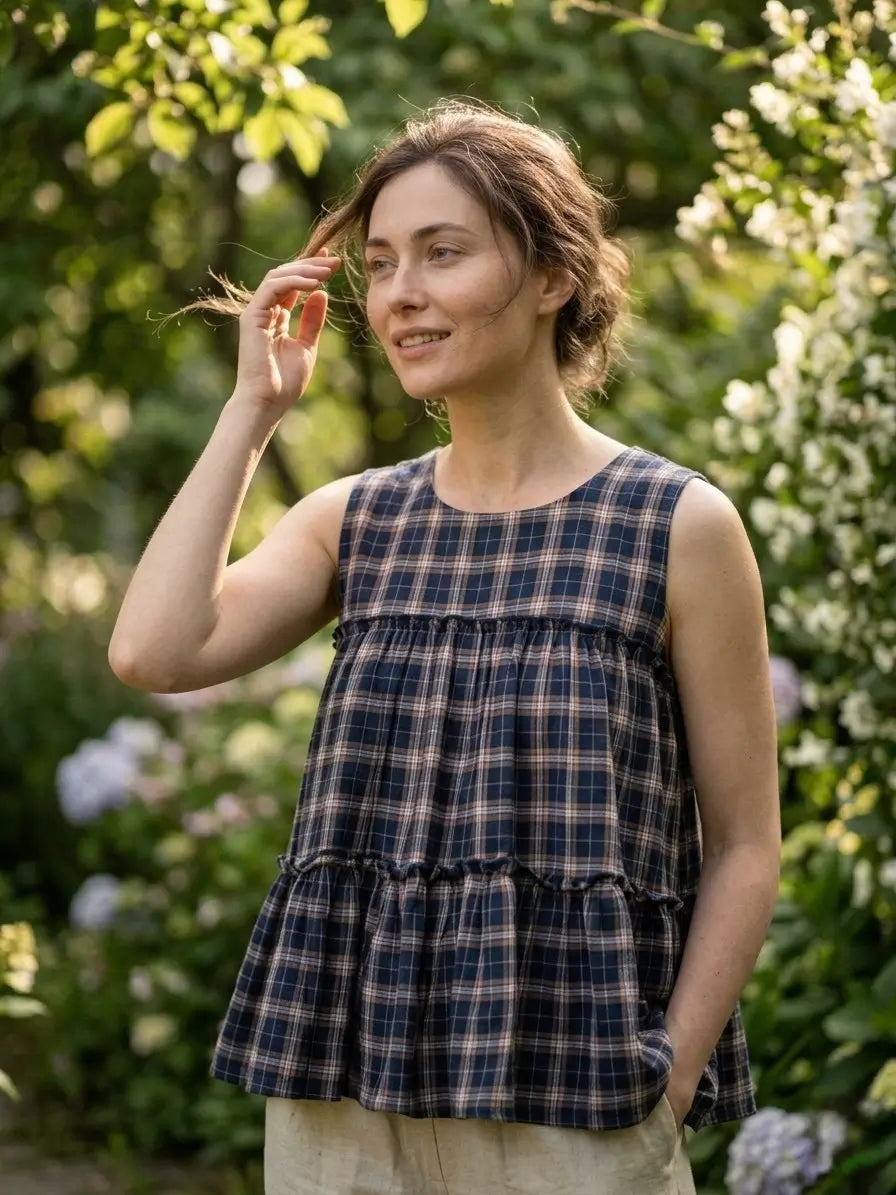 Breezy Checks Linen Co-ord Set for Summer Casual Wear