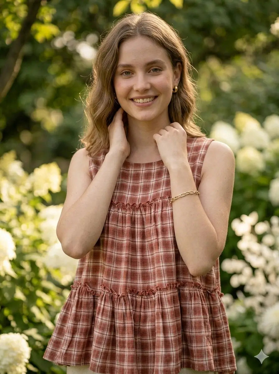 Breezy Checks Linen Co-ord Set for Summer Casual Wear