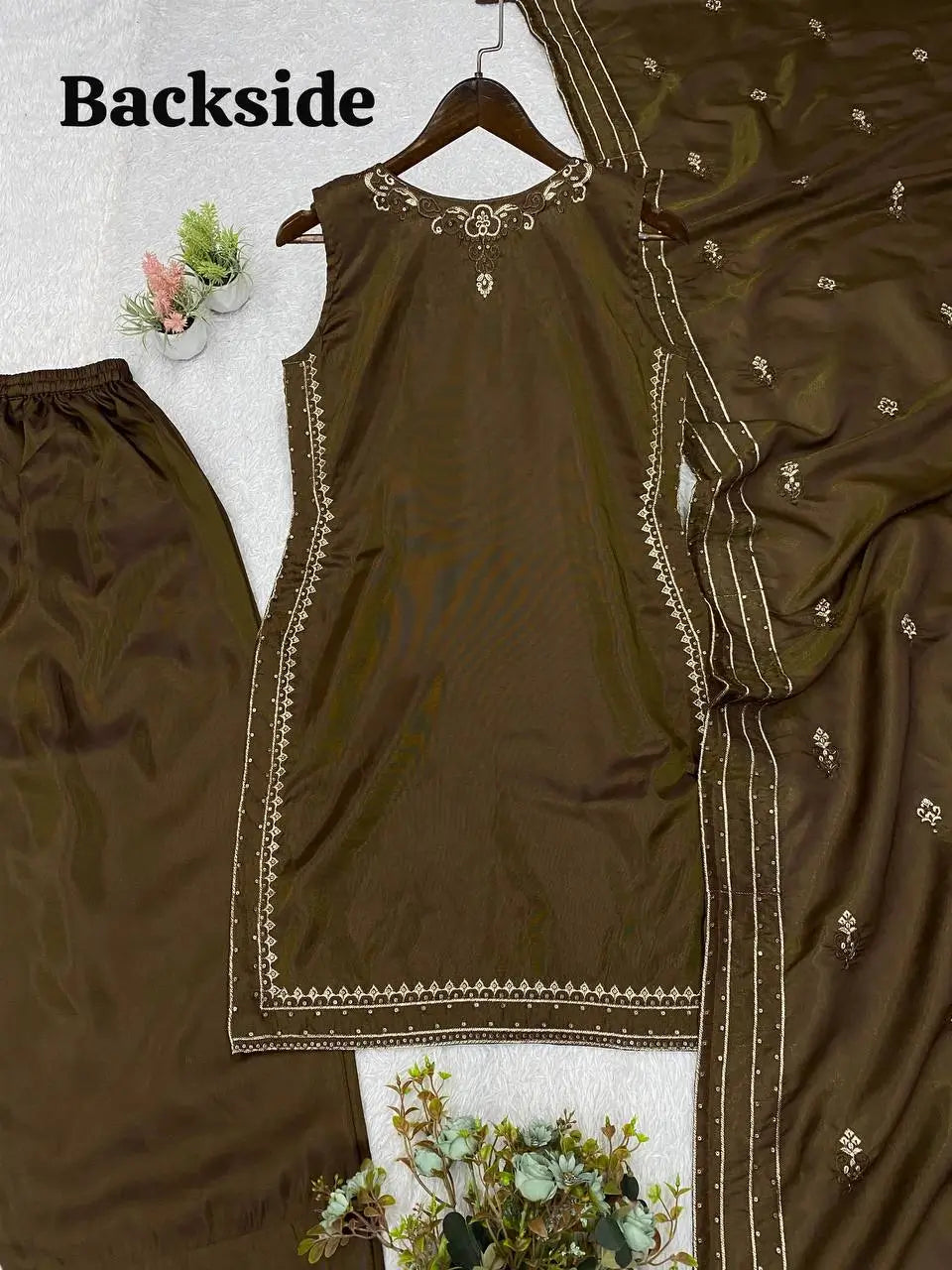Brown Coin Tassel Suit