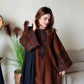 Brown Roman Silk Kurta Set with Dupatta