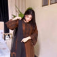 Brown Roman Silk Kurta Set with Dupatta
