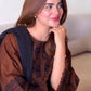 Brown Roman Silk Kurta Set with Dupatta