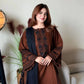 Brown Roman Silk Kurta Set with Dupatta